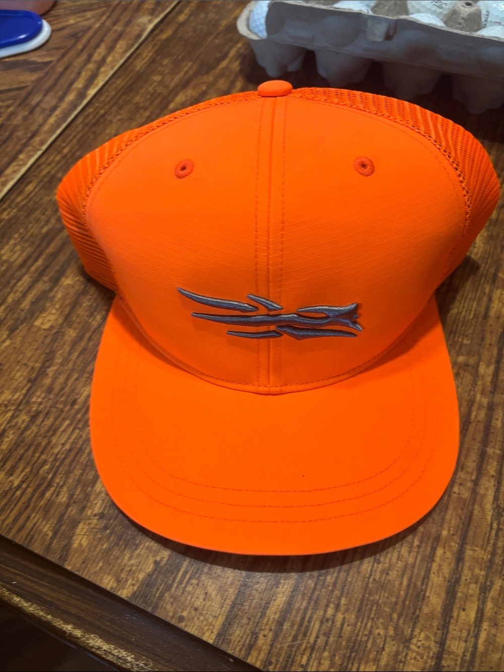 Sitka Men's High-Visibility Orange Trucker Cap with Subtle Logo